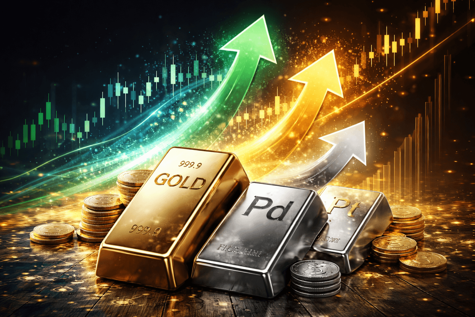 Spot Gold and Palladium Surge in Latest Trading Session