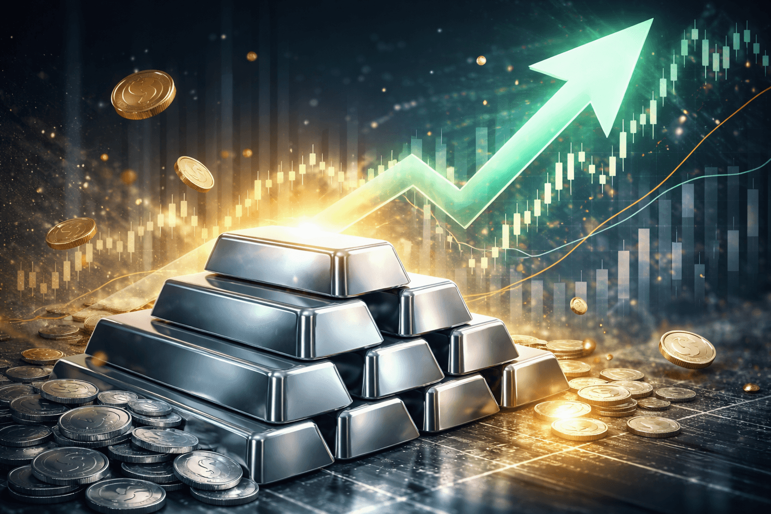 Silver Prices Surge 6% to Record $77 per Ounce