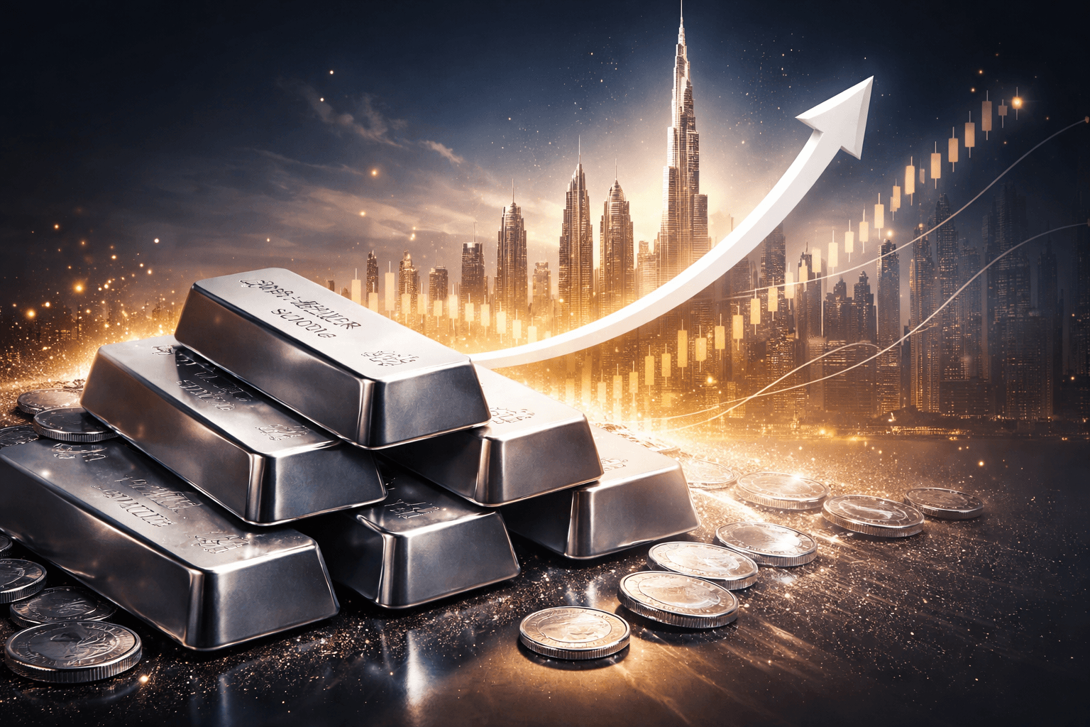 Dubai Physical Silver Price Hits Record $86.36 Per Ounce