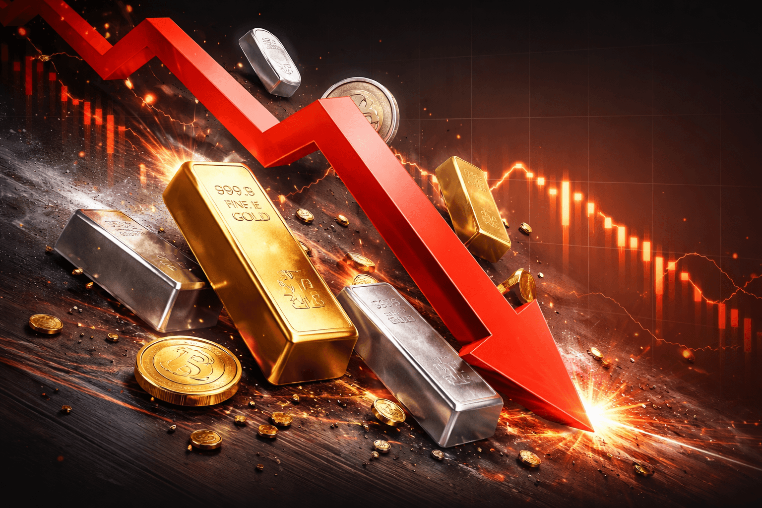 Precious Metals See Sharp Declines, Hitting Daily Lows