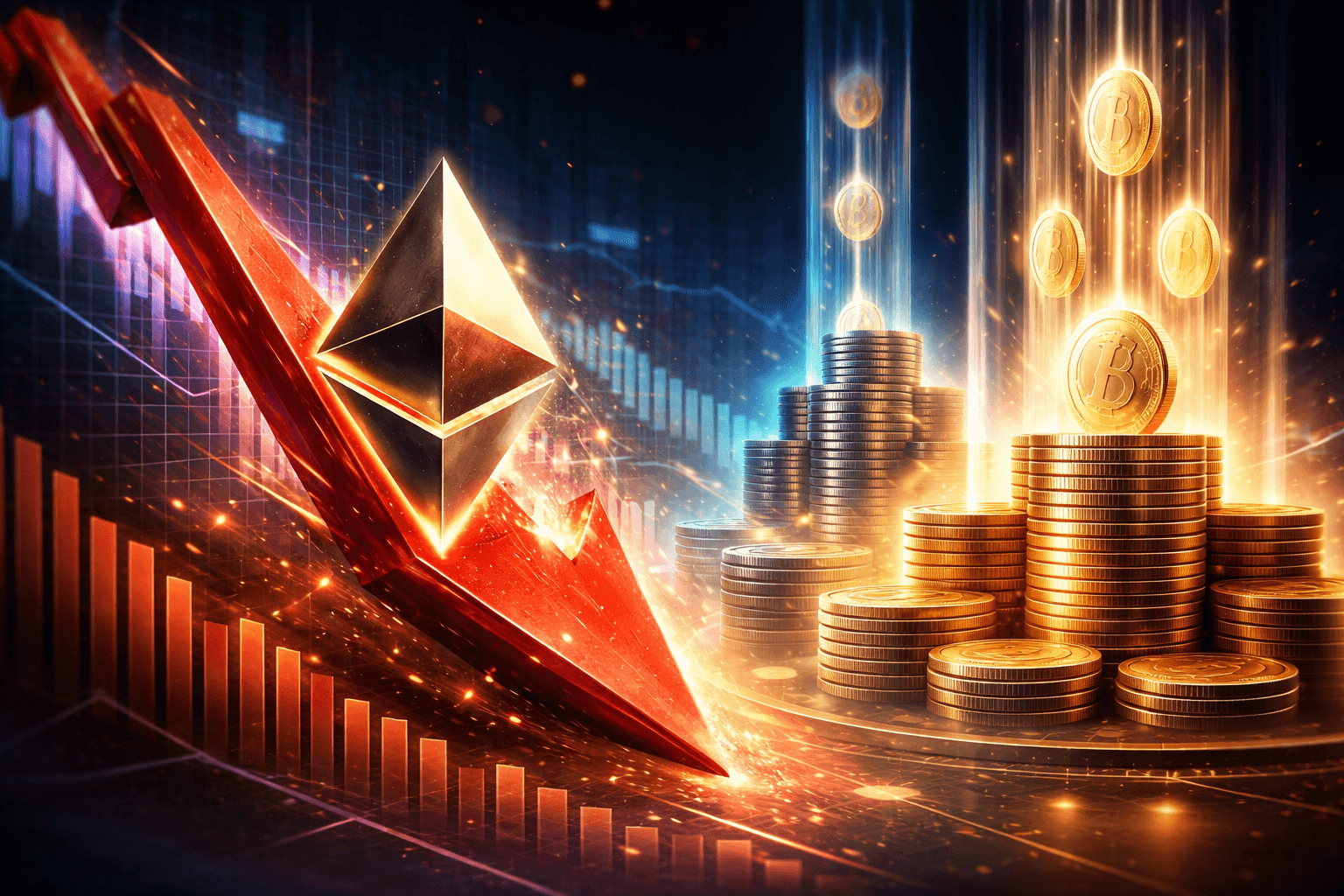 Ethereum Price Drops 34% as Massive Staking Shift Occurs