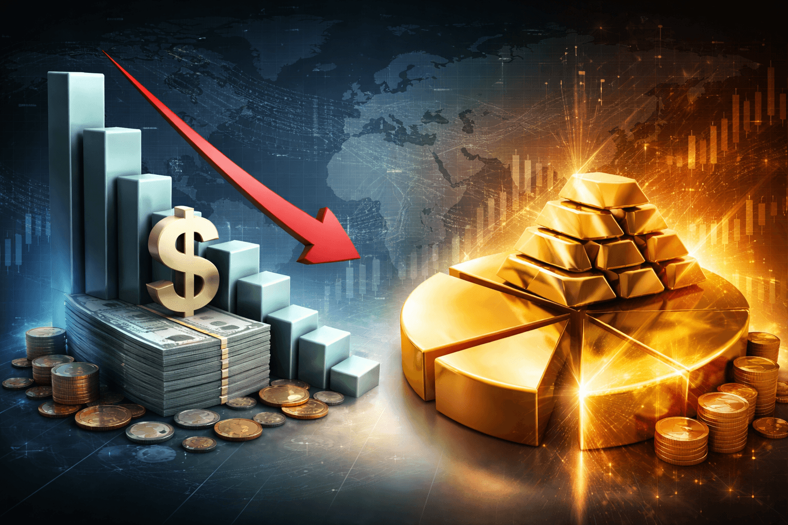 US Dollar Share of Global Currency Reserves Falls to ~40%, 20-Year Low