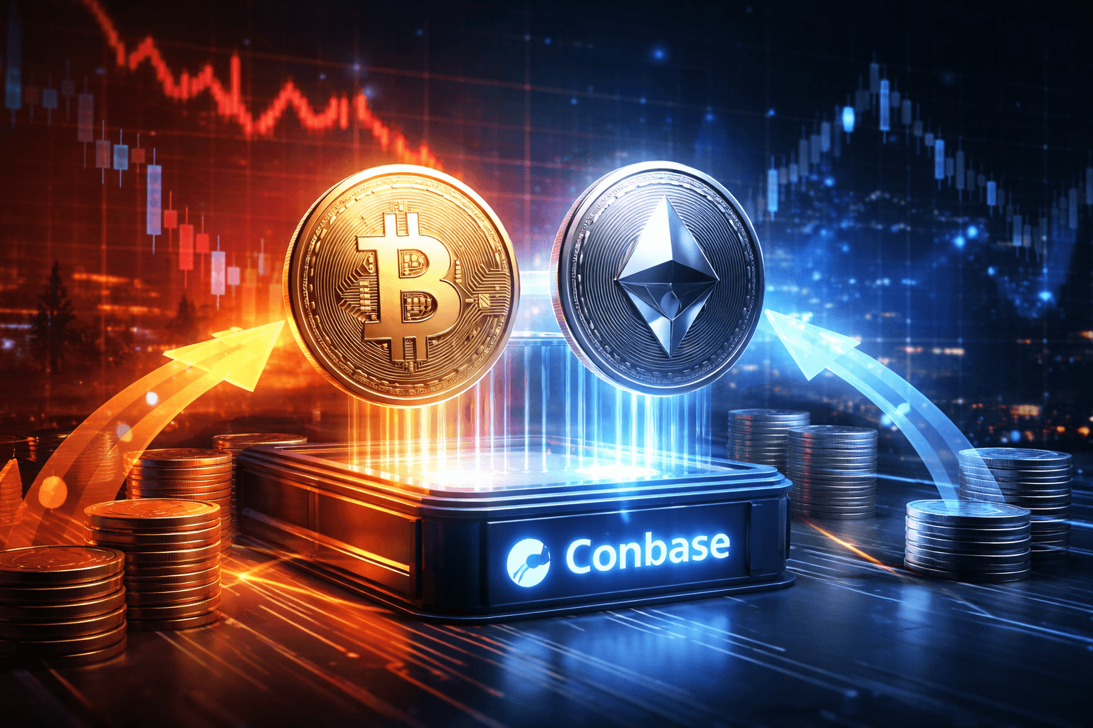 BlackRock Moves About $285 Million in Bitcoin and $22.42 Million in Ethereum to Coinbase as Spot ETFs See Outflows