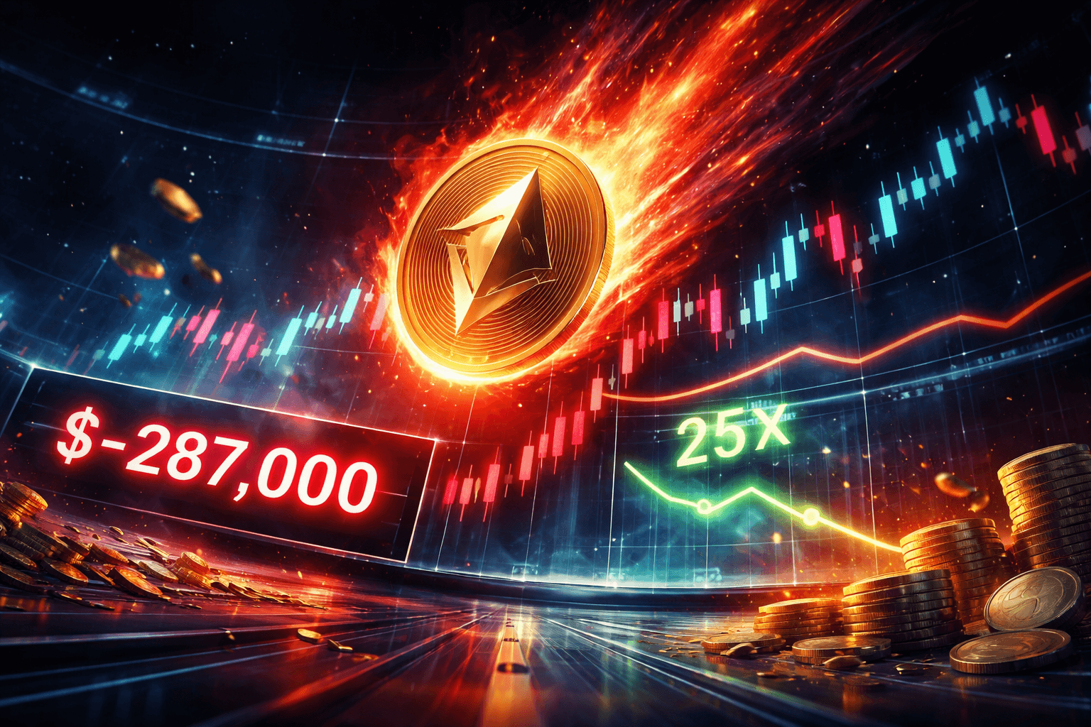Analyst Ai姨: Trader 麻吉大哥’s 25x ETH (Ether on Ethereum) long down $287,000