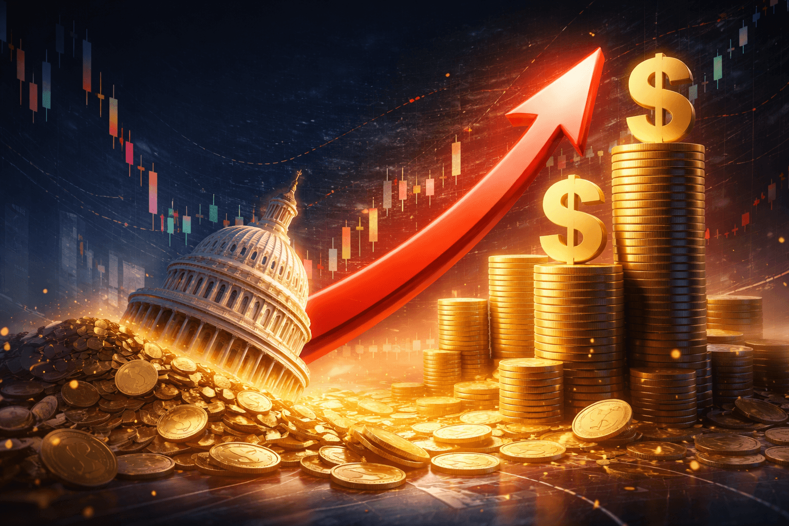 US Federal Interest Payments Surge to Record $1.47 Trillion Annualized