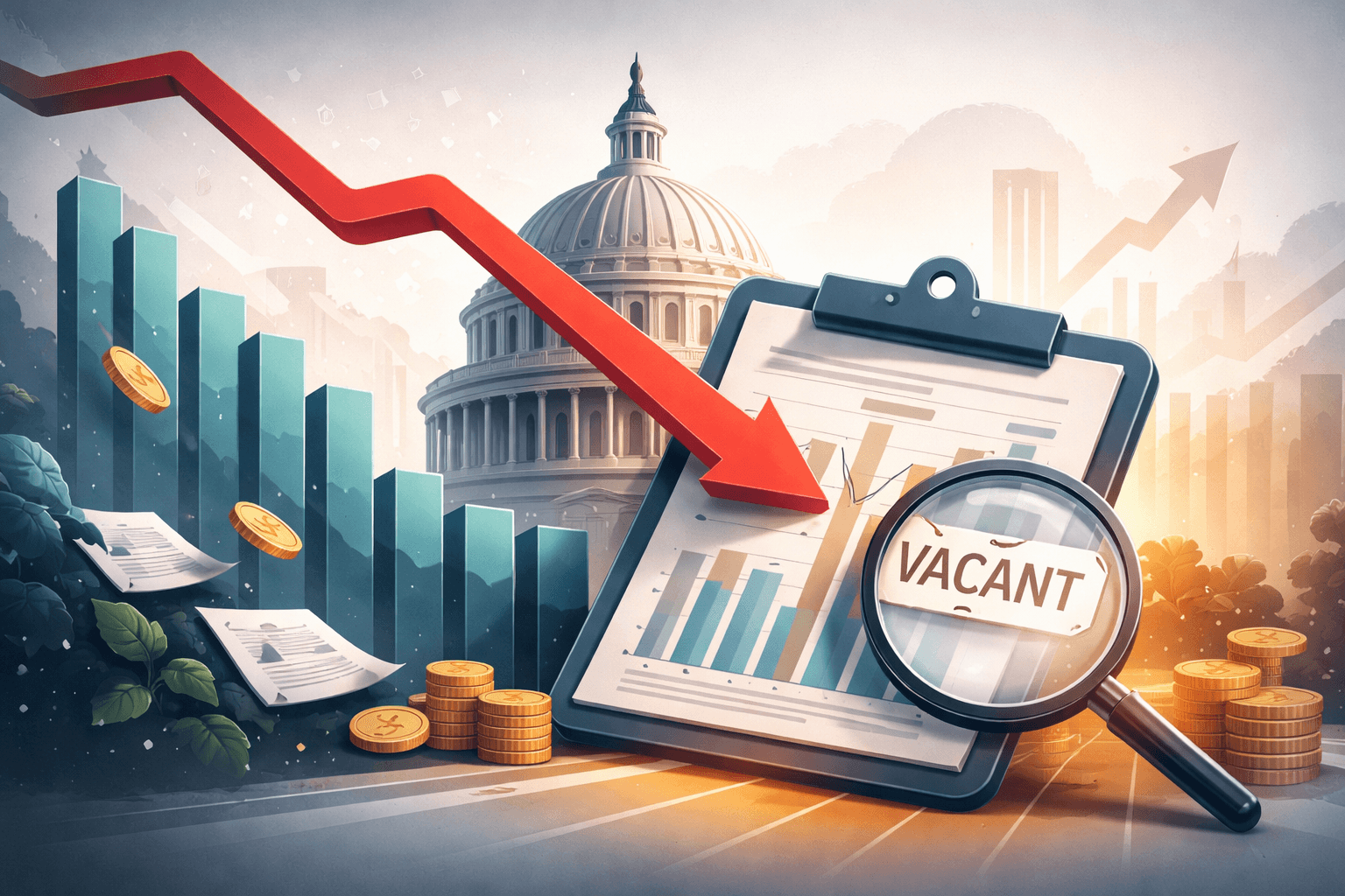 US Government Job Openings Fall to Lowest Level Since February 2021