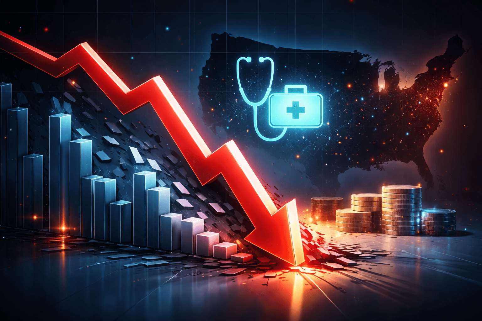 US Nonfarm Payrolls Excluding Healthcare Fall by 164,000 in Four Months