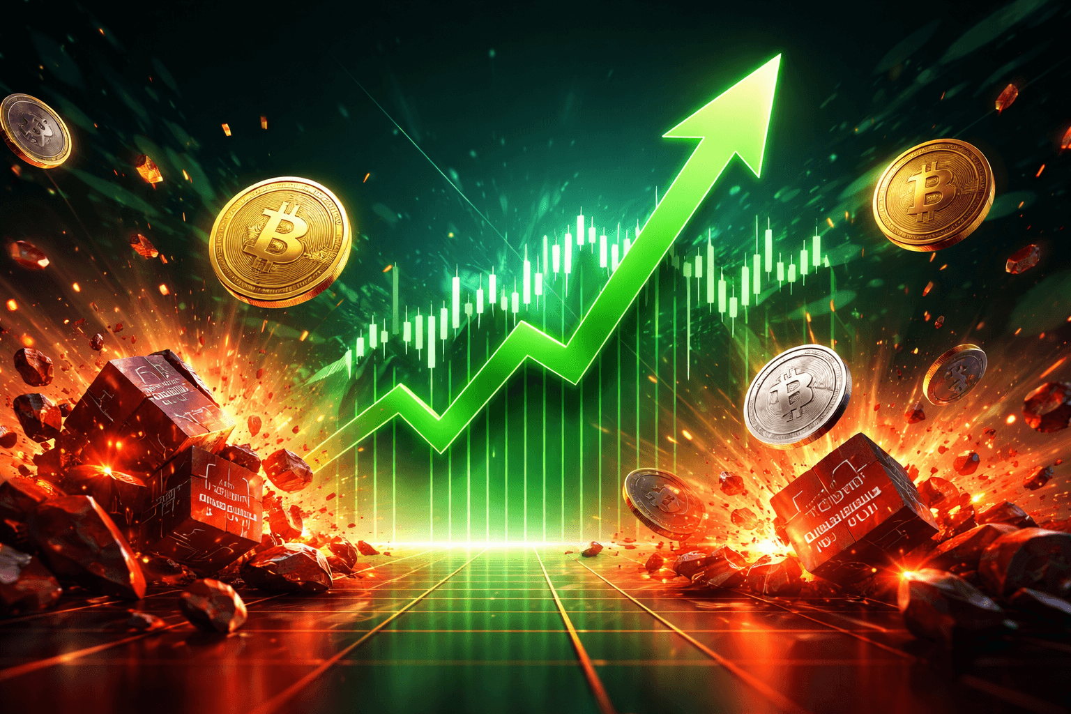 仮想通貨市場の反発により6.84億ドルの清算が発生、ショートスクイーズが主導