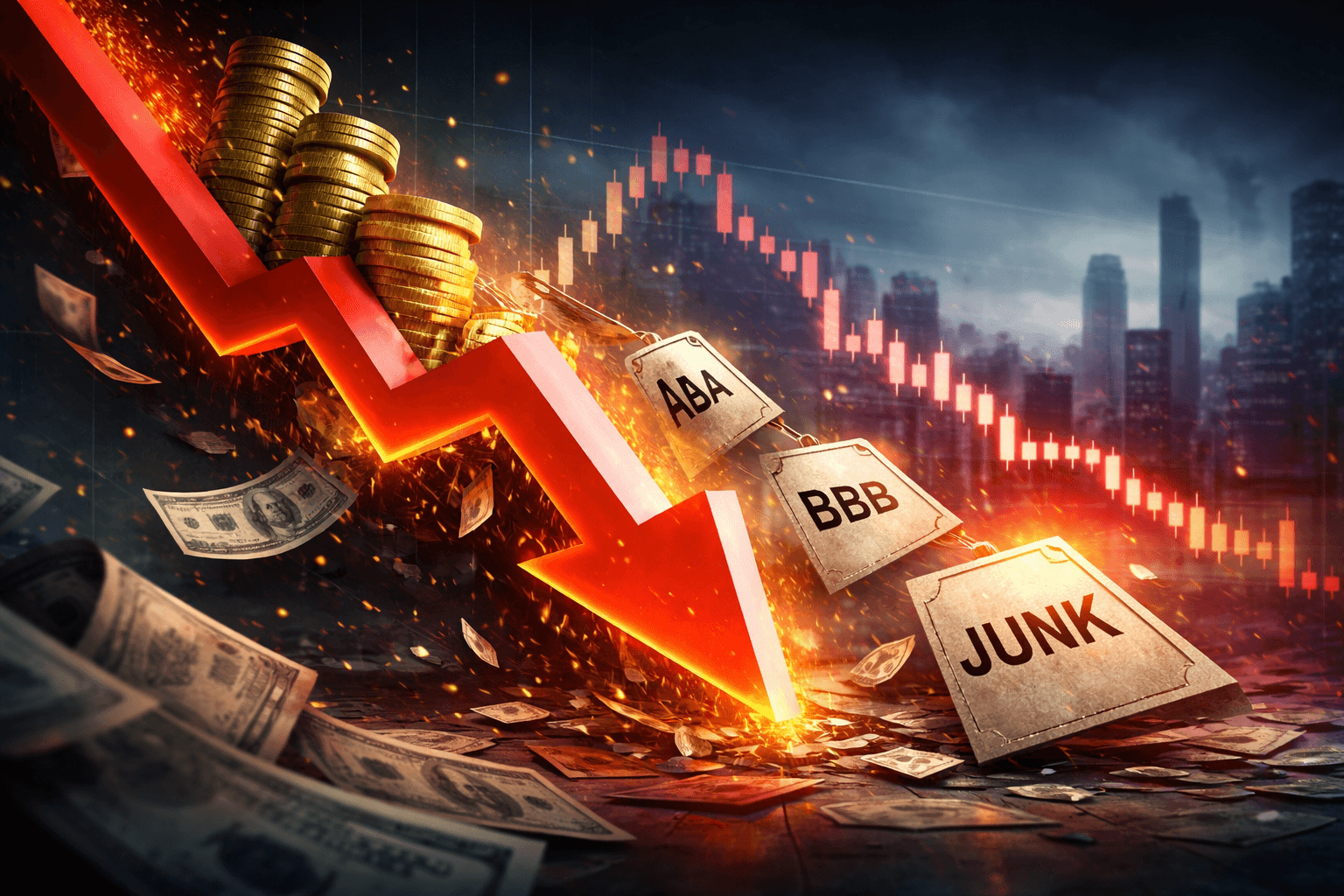 US Corporate Bond Downgrades Reach $55 Billion in 2025