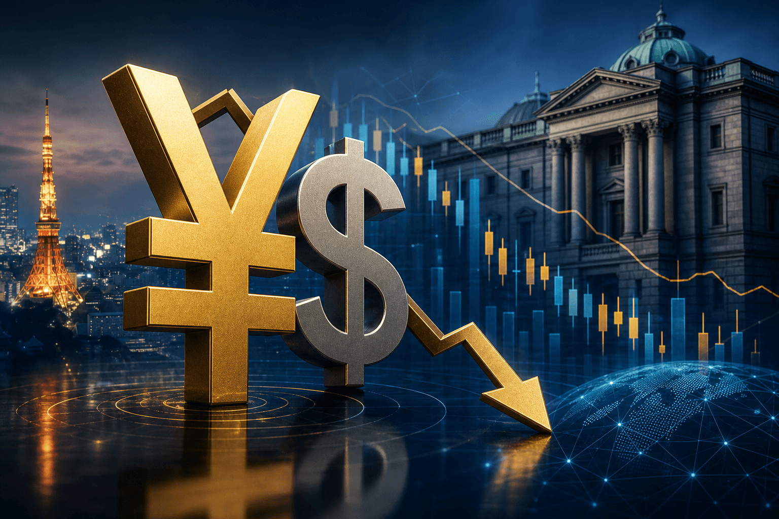 Yen strengthens to ¥157.32 per dollar in Tokyo as investors await BOJ meeting