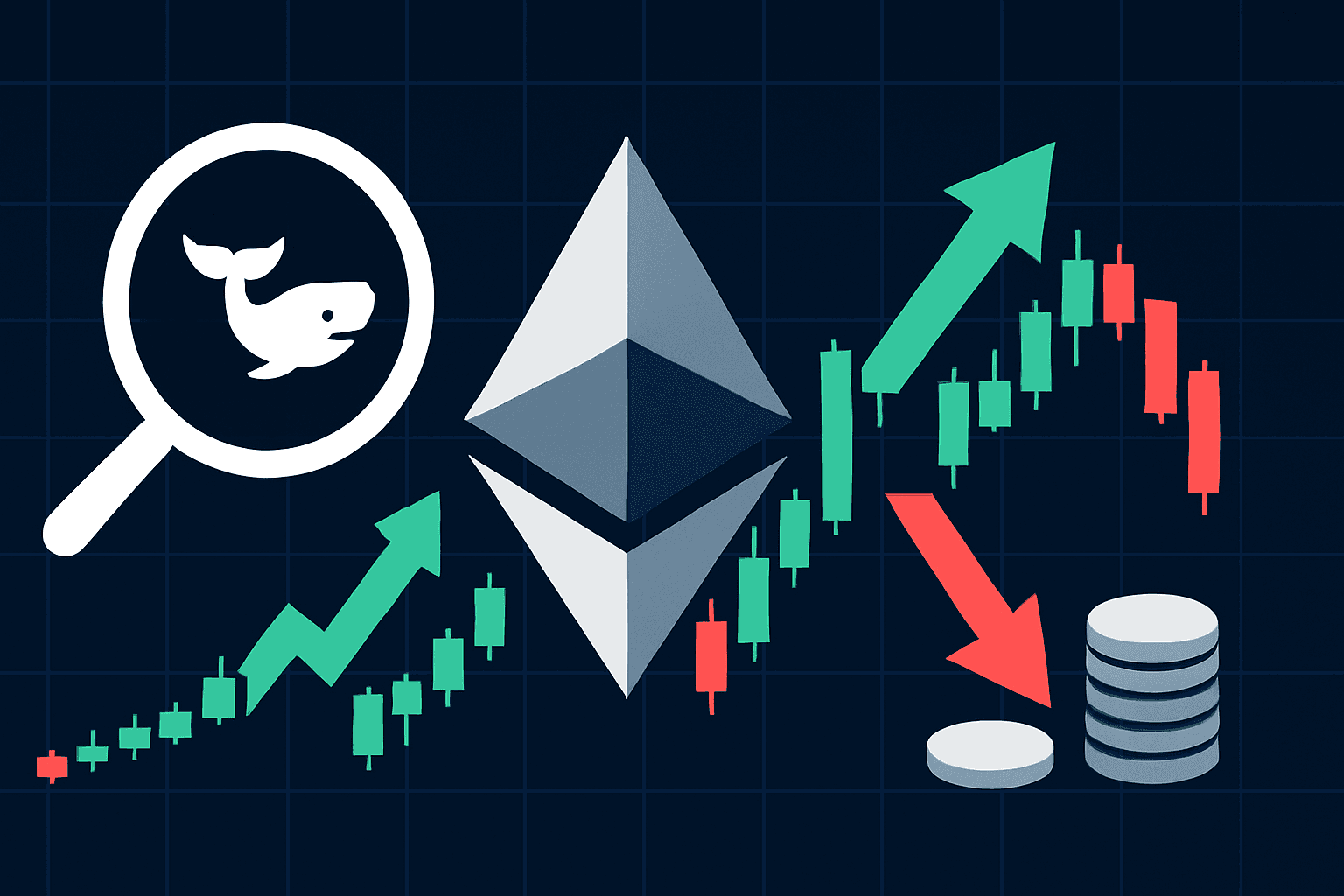 Ethereum whale activity tracked by Onchain Lens shows major buy and sell moves