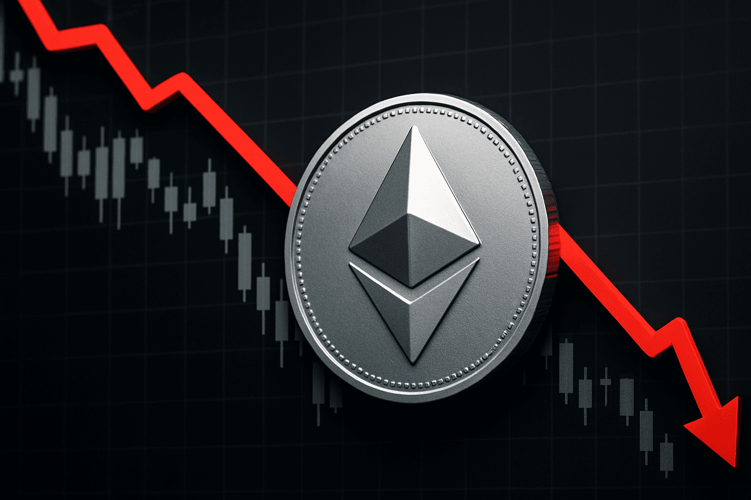 ETH tumbles 10.39% in 24 hours, falls below 1,600 USDT