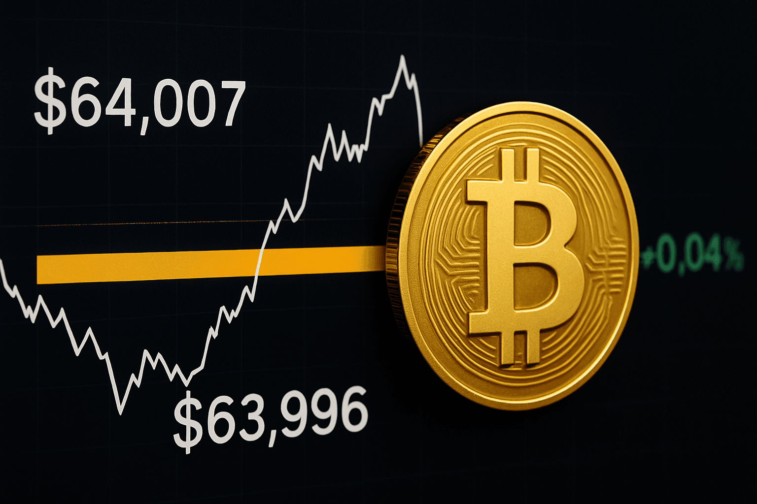 Bitcoin hovers around $64,000 as Binance and OKX quotes straddle key level