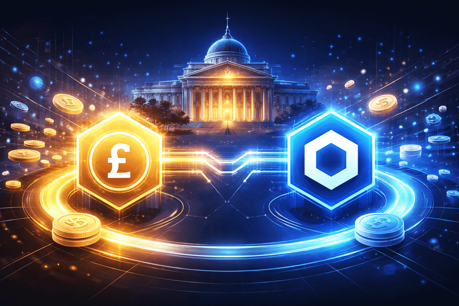 Bank of England (UK central bank) picks Chainlink (blockchain oracle network) to test atomic settlement (instant, indivisible transfer) between tokenized assets (blockchain-based representations) and central bank money