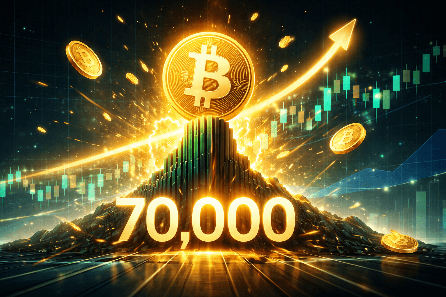 Bitcoin Breaks Through 70,000 USDT on OKX Market Data