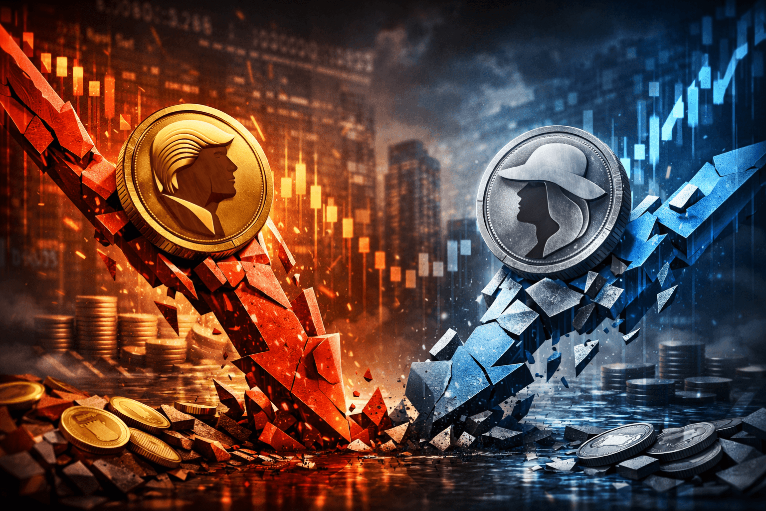 CryptoRank: TRUMP and MELANIA meme tokens (community-driven crypto tokens) fall 92% and 99% from all-time highs