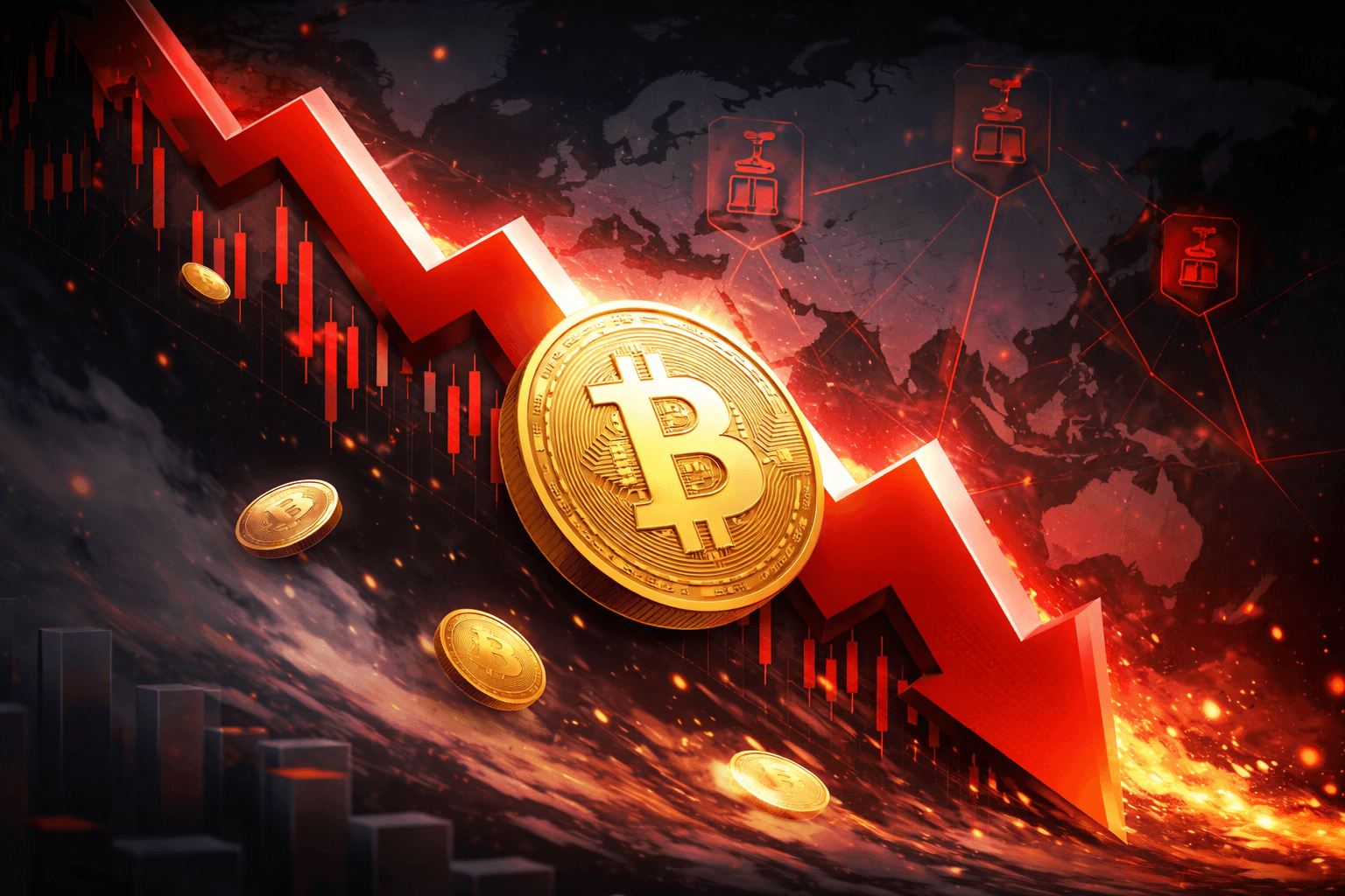 Bitcoin Prices Drop Below $65K Amid Rising Tariff Uncertainty and ETF Outflows