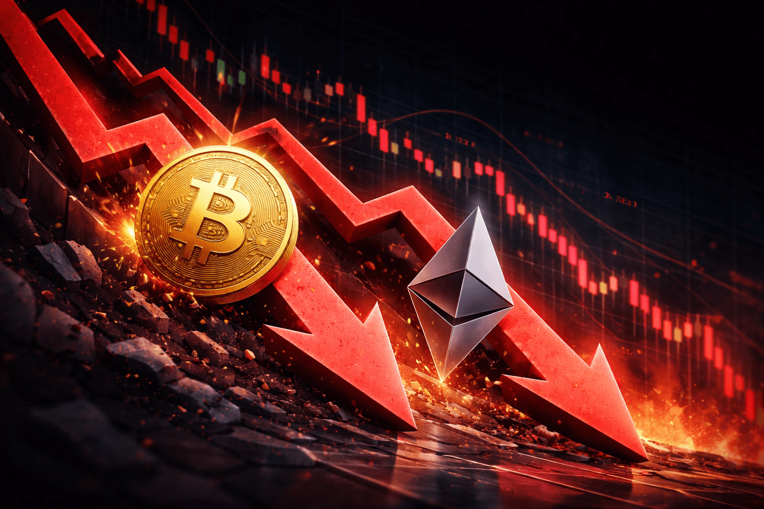 Bitcoin and Ethereum Log Steep Losses in February 2026, Coinglass Data Shows