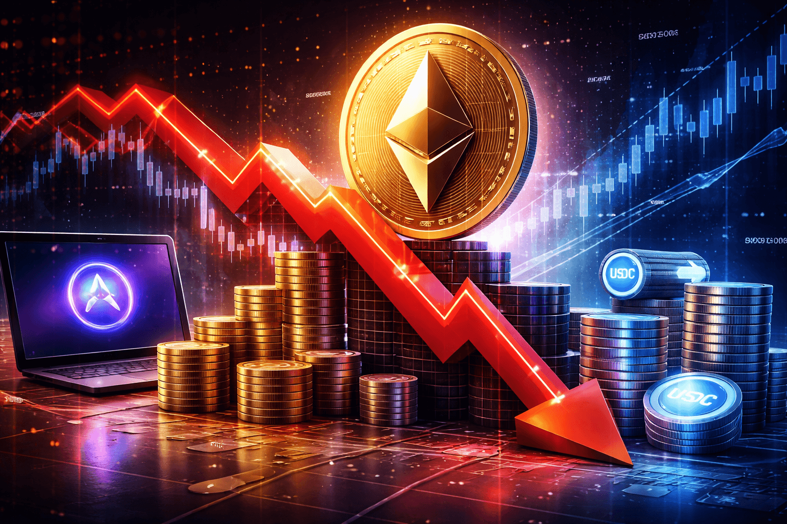 Trend Research関連ウォレット、アーベ借り入れで27,000 ETHのショートを再構築か