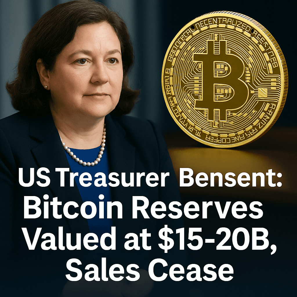 米財務長官ベンセント、150億~200億ドル相当のビットコイン準備金を保有、追加購入せず