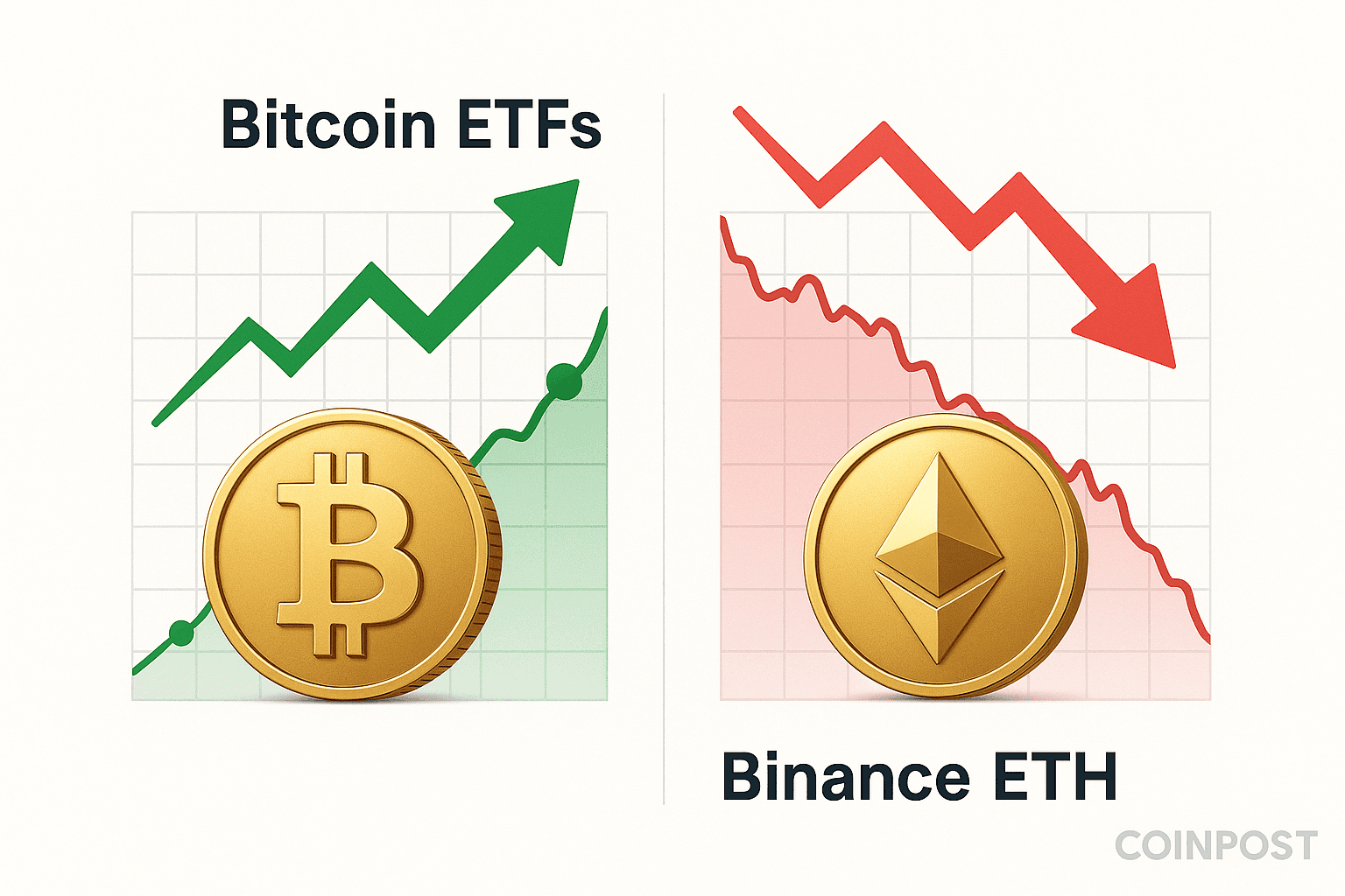 米ビットコインETFが現物取引量をリード、しかしバイナンスがETH市場を支配