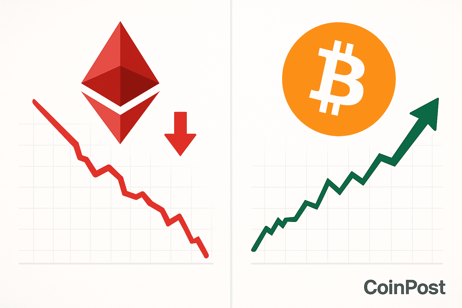 イーサリアム現物ETFから1億3500万ドル流出、ビットコインETFは3億3200万ドル流入