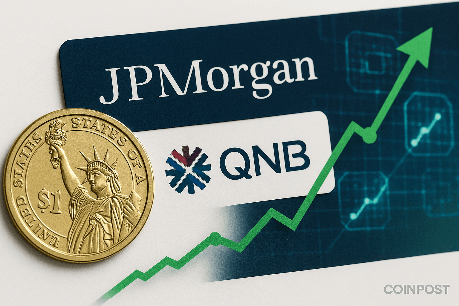 カタールQNB、米ドル法人決済にJPMorganのブロックチェーン「Kinexys」を採用