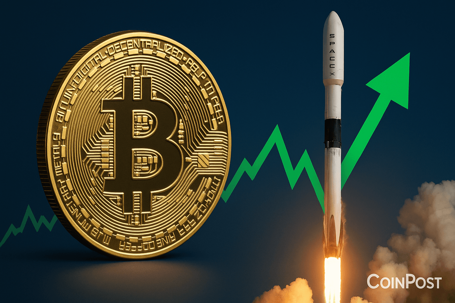 スペースX、連続取引で1,215BTC(約1億3,300万ドル)を移転