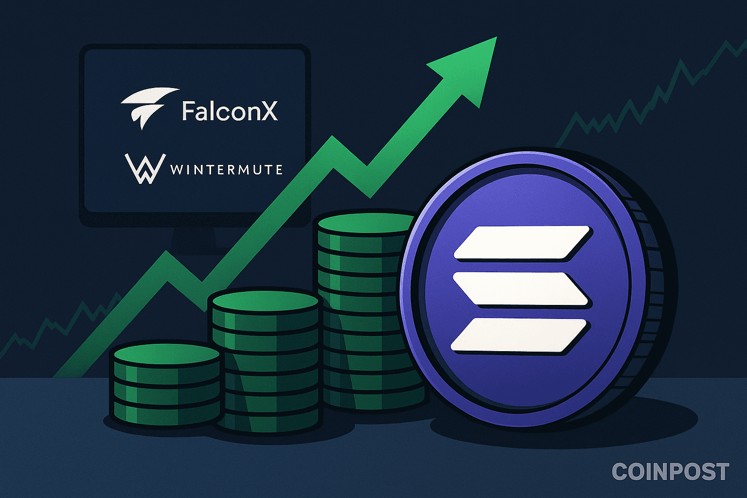 Whale Accumulates 249,500 SOL Worth $46.78M Through FalconX and Wintermute