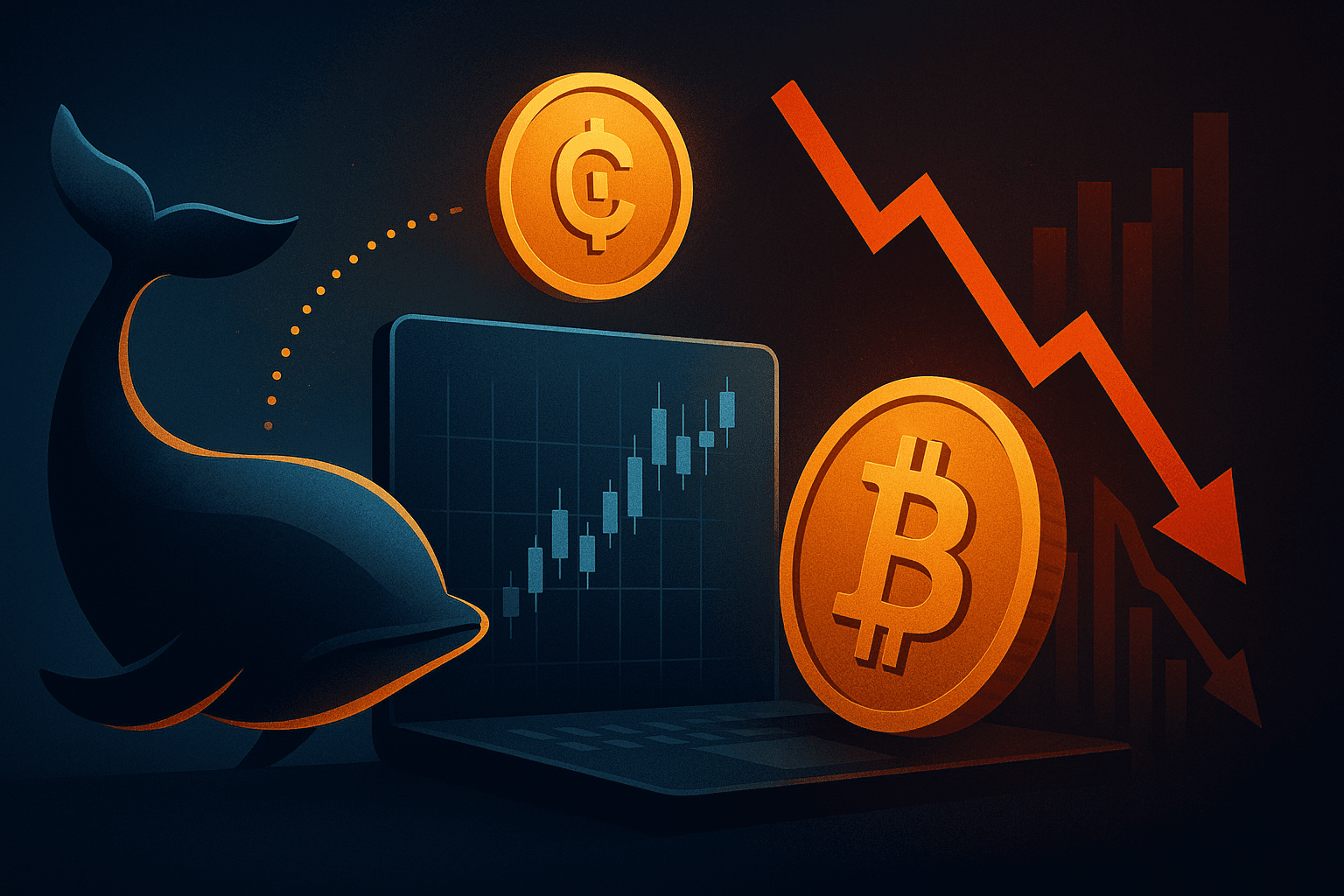 クジラが700万ドルのUSDCをHyperliquidに移動してBTCショート、644万ドルの損失