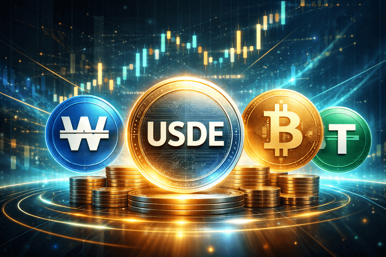 UpbitとBithumbがUSDEを上場、取引オプションを拡大