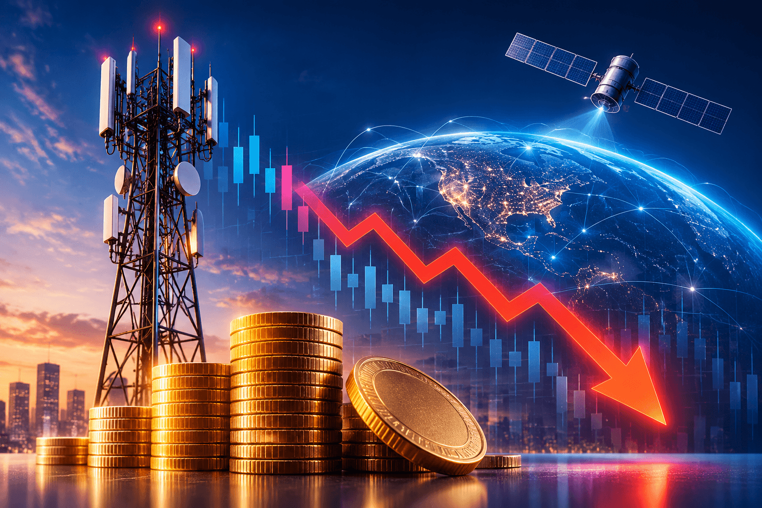 U.S. wireless shares fall as SpaceX seeks 80,000 cell sites for Starlink Mobile