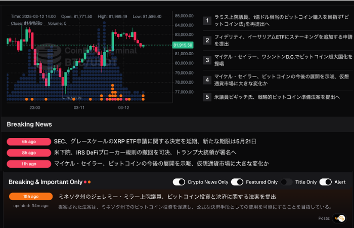 CoinPost Terminal ダッシュボード